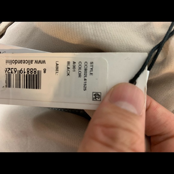 BRAND NEW Alice + Olivia Black Lace flared dress - Picture 8 of 11